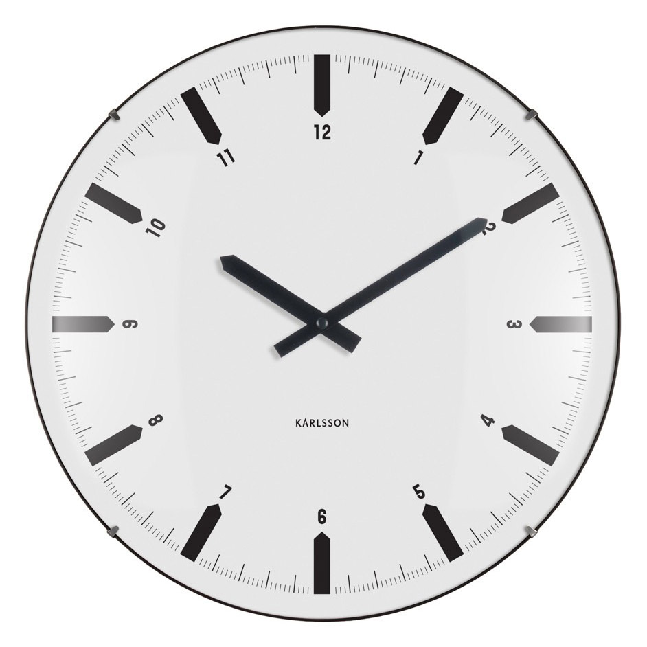Karlsson wall clock Realista Dome white KA6086WH