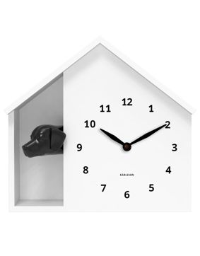 Karlsson wall clock Peeking Doggy white KA6097WH