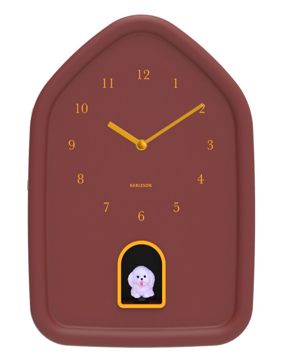 Karlsson wall clock Modern Doggy burgundy red KA6098RD