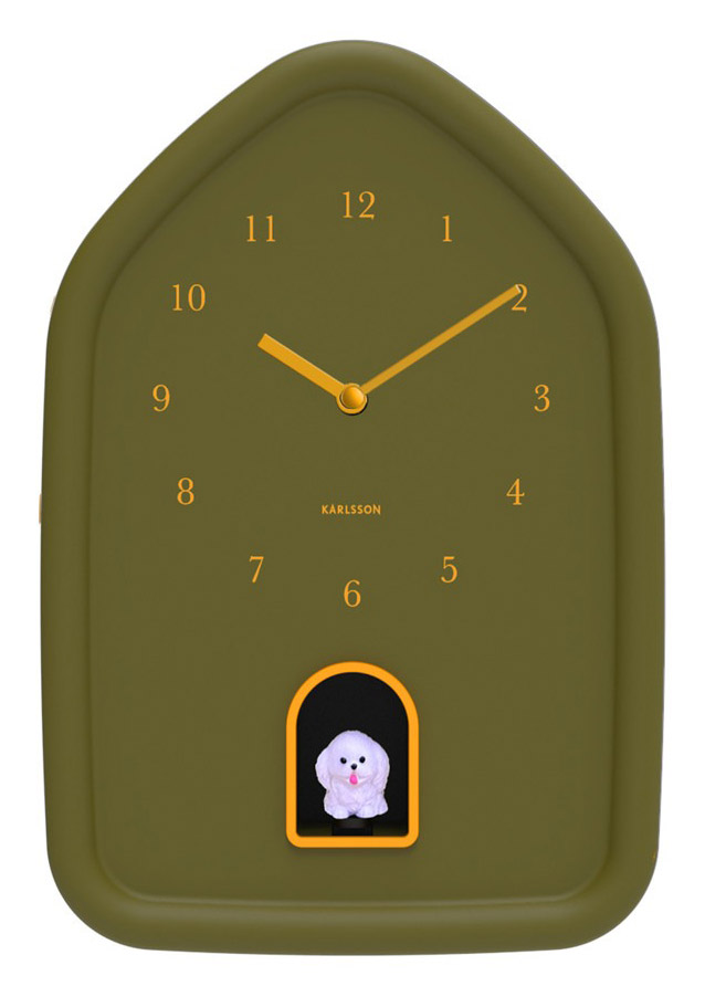 Karlsson wall clock Modern Doggy luxury green KA6098GR