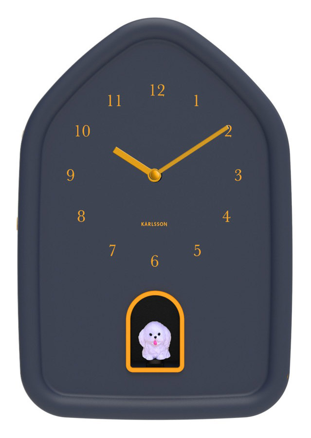 Karlsson wall clock Modern Doggy dark blue KA6098DB
