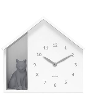 Karlsson wall clock Sitting Cat white KA6099WH