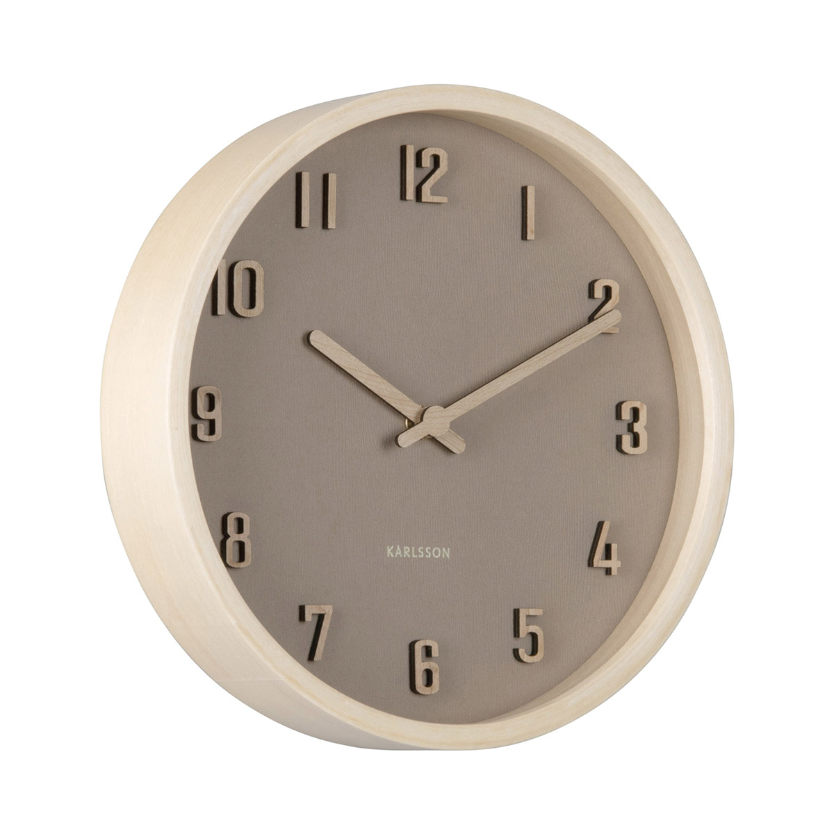 Karlsson wall clock Nervadura Small brown KA6116BR