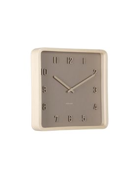 Karlsson wall clock Nervadura Square soft brown KA6118BR