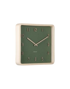 Karlsson wall clock Nervadura Square dark green KA6118GR