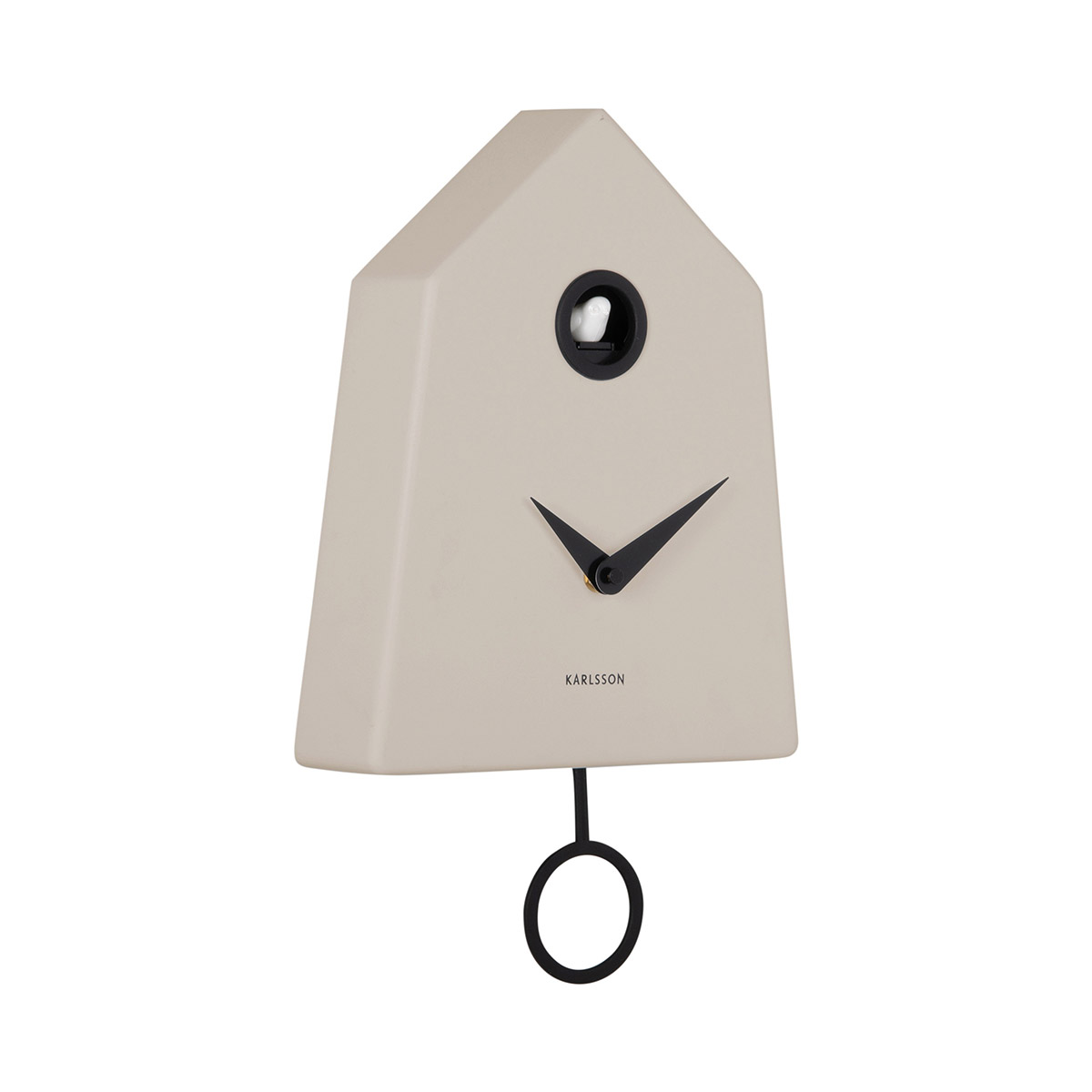 Karlsson wall clock Grafico Cuckoo warm grey KA6122WG