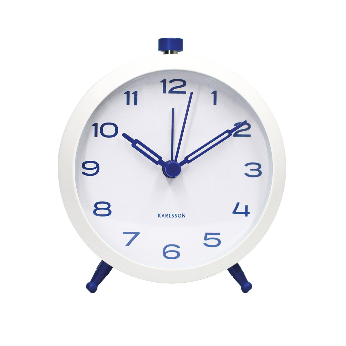 Karlsson alarm clock Button Retro cobalt blue KA6143BL