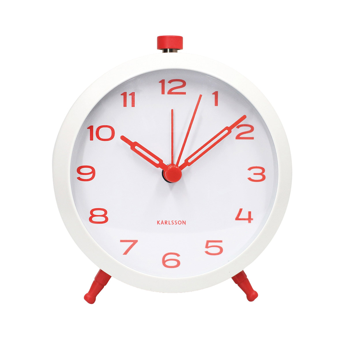 Karlsson alarm clock Button Retro bright scarlet red KA6143RD