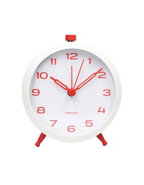 Karlsson alarm clock Button Retro bright scarlet red KA6143RD