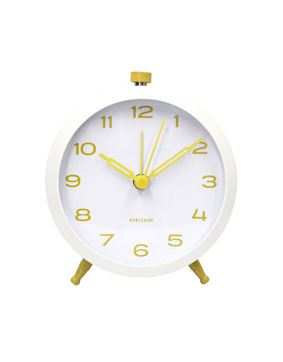 Karlsson alarm clock Button Retro citirine yellow KA6143YE