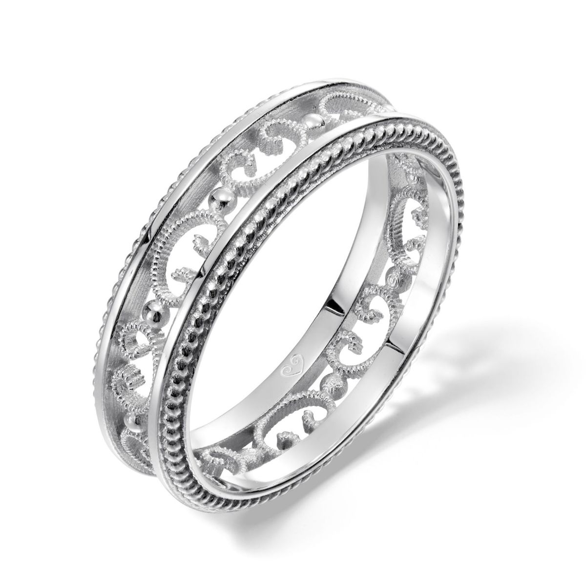 Kalevala Filigree 5 mm white gold ring 541000500