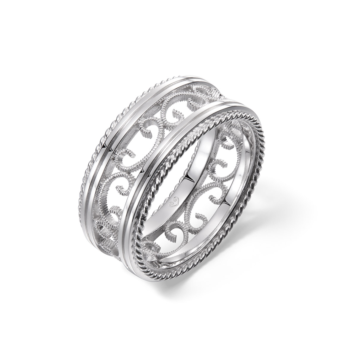 Kalevala Filigree 8.5 mm white gold ring 541000502