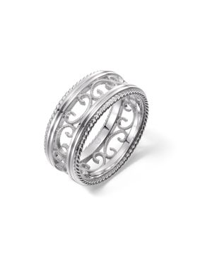 Kalevala Filigree 8.5 mm white gold ring 541000502