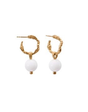 Kalevala Itu pearl hoops goldplated silver 261001402JT