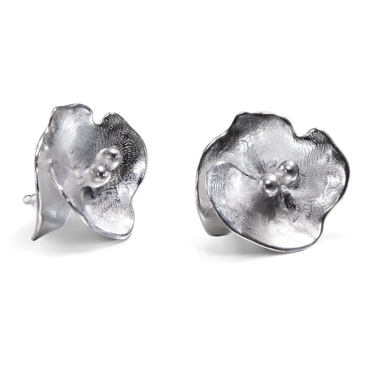 Kalevala Summer Night Rose earrings small silver 261000700T