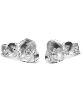 Kalevala Summer Night Rose earrings big silver 261000702T