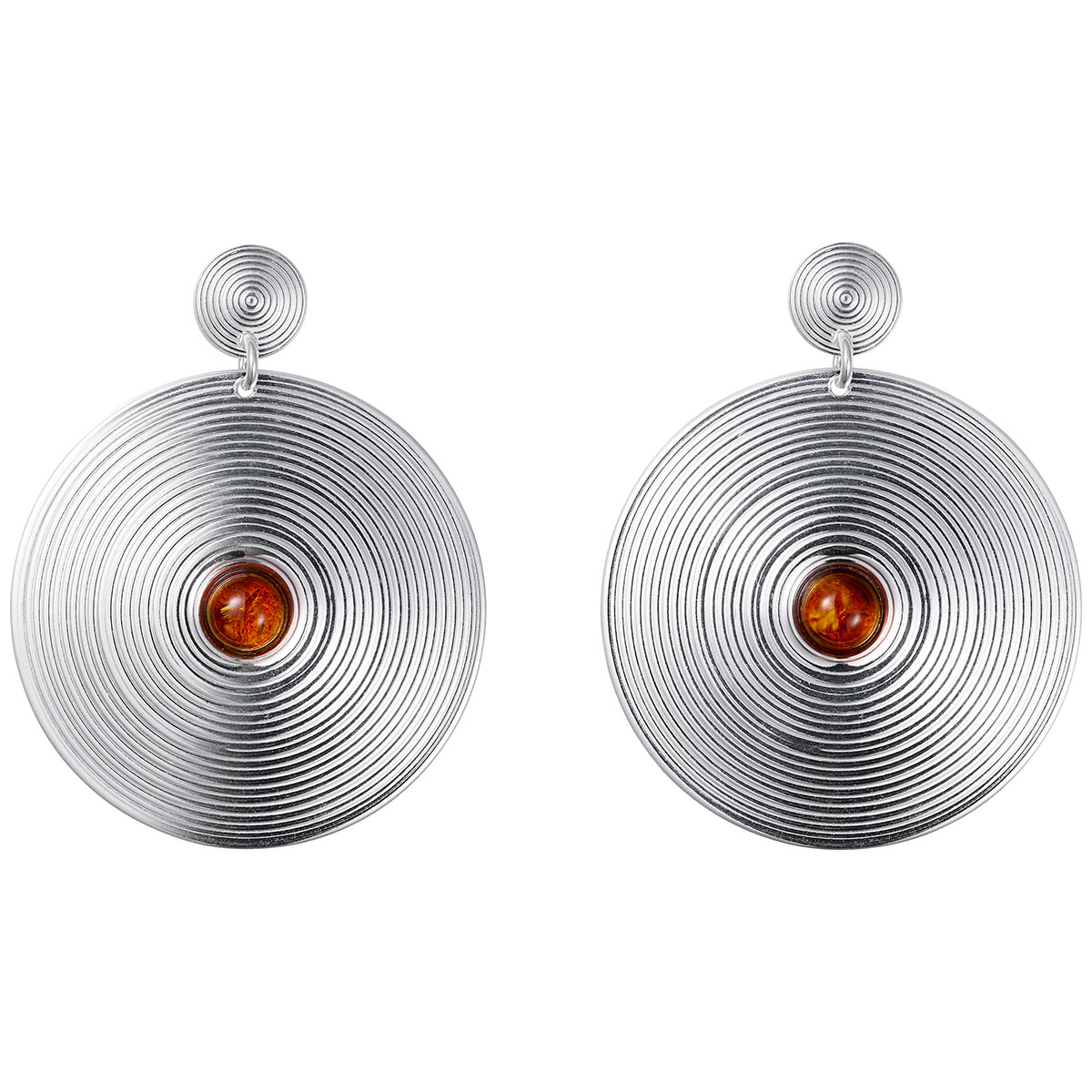 Kalevala Kosmos earrings silver amber 2668770MET
