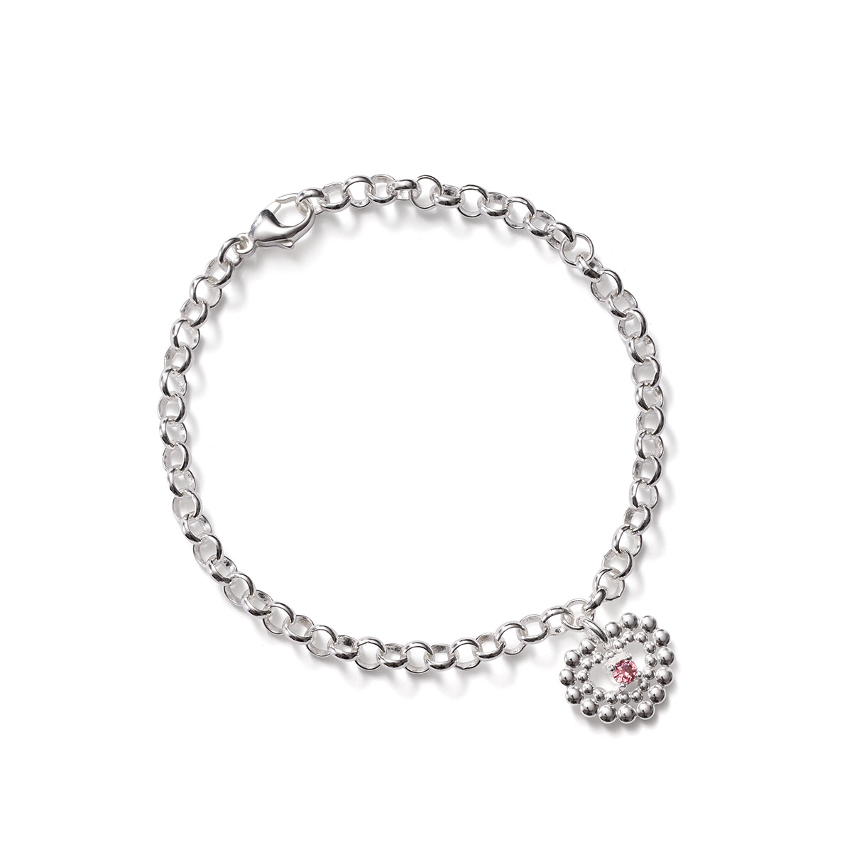 Kalevala Pink Ribbon 2025 Circle of Light silver bracelet pink 2569483J195