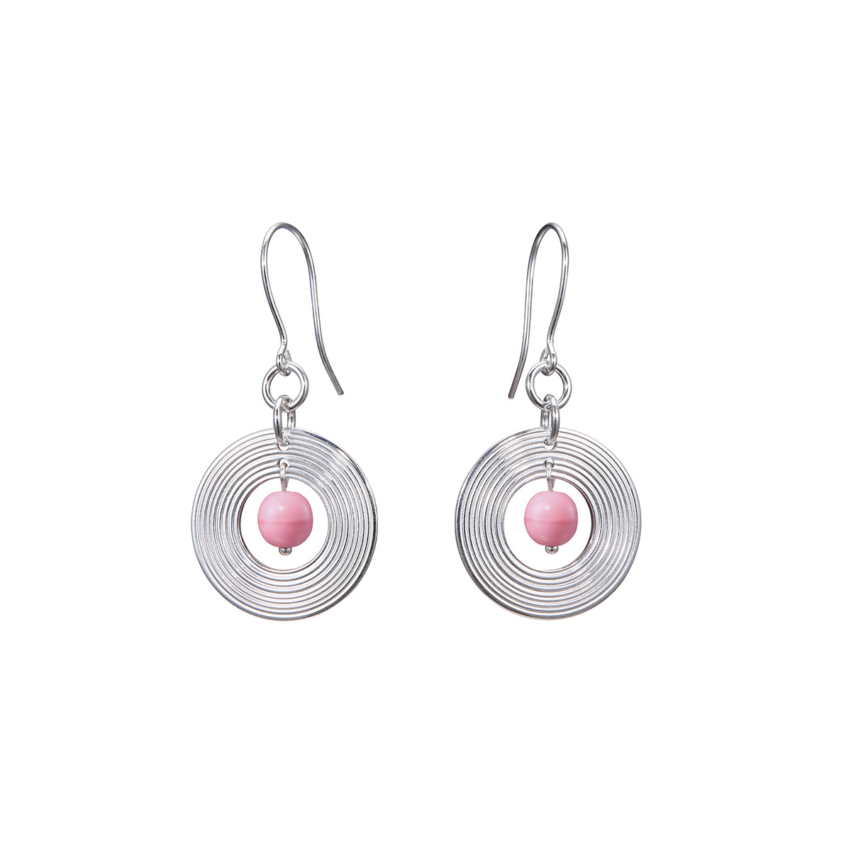 Kalevala Roosa 2026 Kosmos silver earrings pink glass pearl 26687761JK