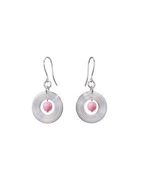 Kalevala Roosa 2026 Kosmos silver earrings pink glass pearl 26687761JK
