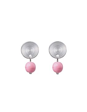 Kalevala Roosa 2026 Kosmos silver earrings pink glass pearl 26687760JT