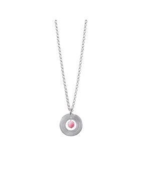 Kalevala Roosa 2026 Kosmos silver necklace 42/45/50 cm pink glass pearl 22687761J50