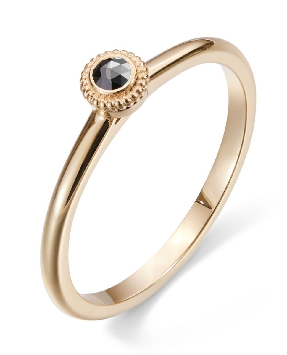 Kalevala Beloved 0.06 ct black diamond ring gold 141000001B