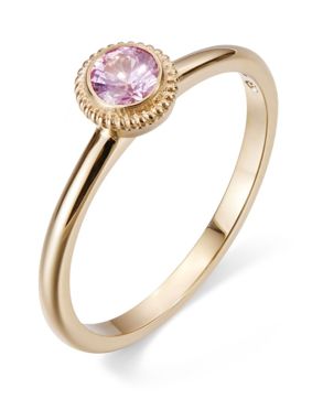 Kalevala Beloved pink 4.0 mm sapphire ring gold 141000002S