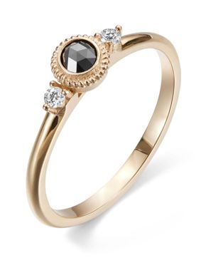 Kalevala Beloved three-stone 0.23 ct black/white diamond ring gold 141000003M