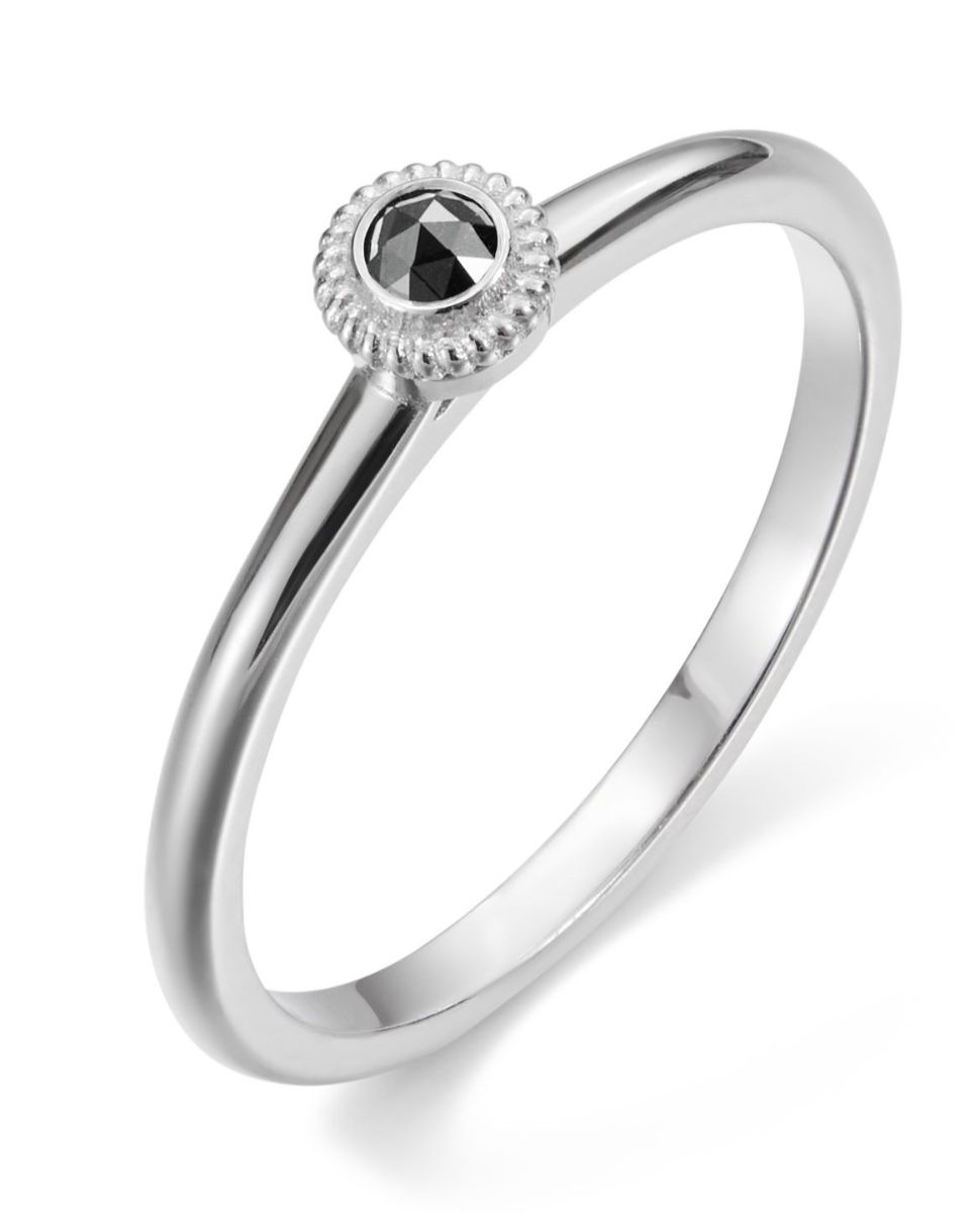 Kalevala Beloved 0.06 ct black diamond ring white gold 541000001B
