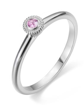 Kalevala Beloved pink 2,5 mm sapphire ring white gold 541000001S