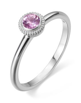Kalevala Beloved 4.0 mm pink sapphire ring white gold 541000002S