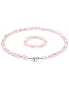 Baptism necklace KH-1pink/32+10cm