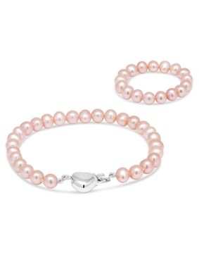 Baptism bracelet KH-1pink/15+8cm