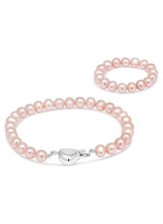 Baptism bracelet KH-1pink/15+8cm