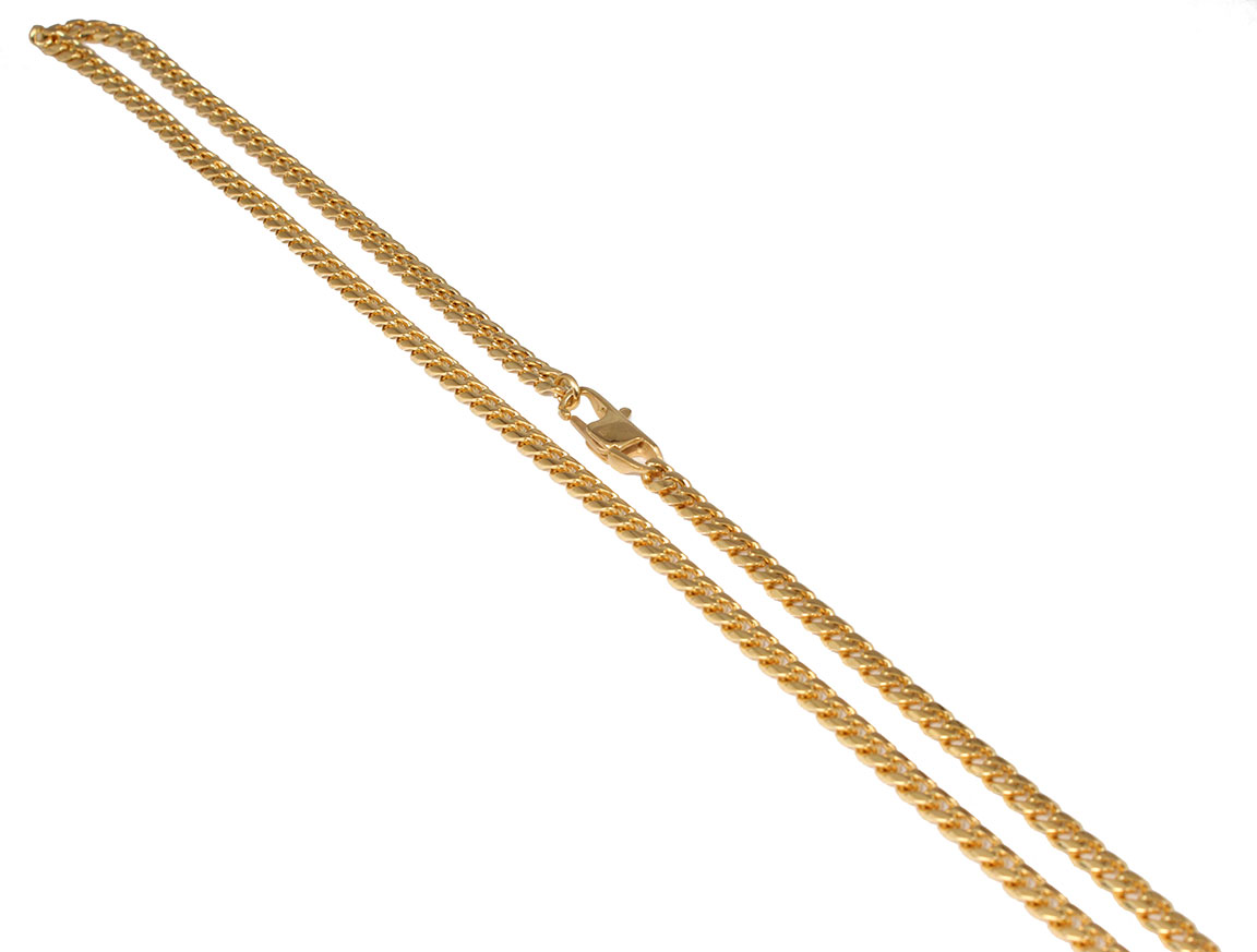 Bosie 4 mm curb chain PVD gold plated C-SBN-4G