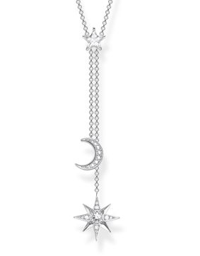 Thomas Sabo Star & moon silver Necklace KE1900-051-14-L45V