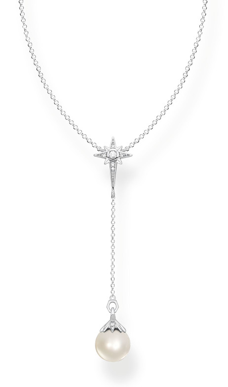 Thomas Sabo pearl star silver necklace KE1986-167-14-L45V