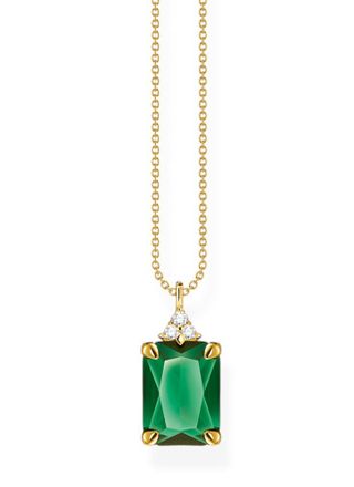 Thomas Sabo necklace green stone gold KE2089-971-6-L45V