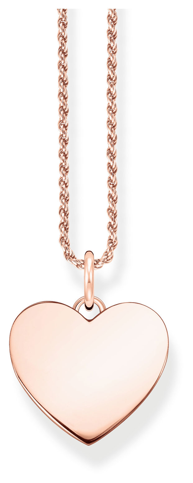 Thomas Sabo Circle White Stone Rose Gold Plated Necklace|Peter Jackson