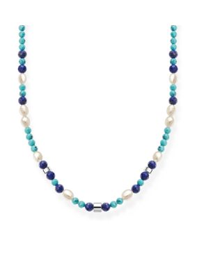 Thomas Sabo with blue stones and pearls necklace KE2162-775-7-L45V