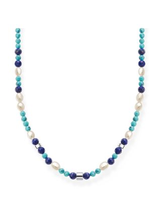 Thomas Sabo with blue stones and pearls necklace KE2162-775-7-L45V
