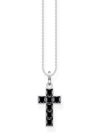 Thomas Sabo Heritage shiny black cross necklace KE2166-643-11-L45V