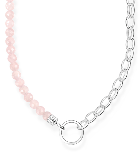 Thomas Sabo Charm Club Charm carrier half pearl necklace KE2188-034-9-L45v