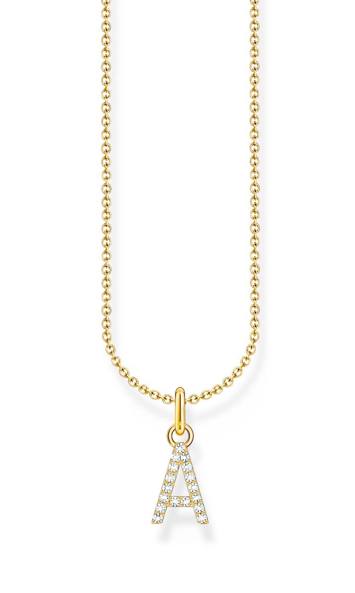Thomas Sabo 18 karat goldplated initial necklace watchesonline