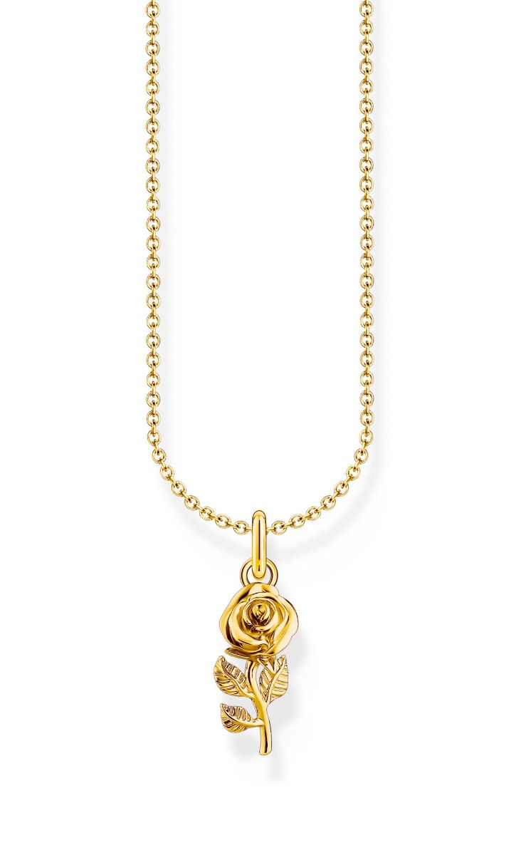 Thomas Sabo True Romance gold-plated rose necklace KE2269-413-39-L45V