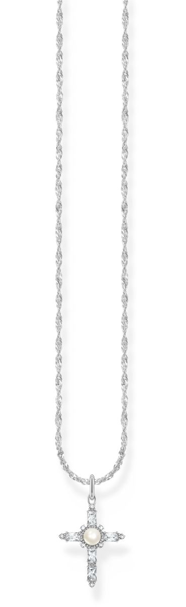 Thomas Sabo True Romance silver white cross Romance cross necklace KE2296-167-14-L45V