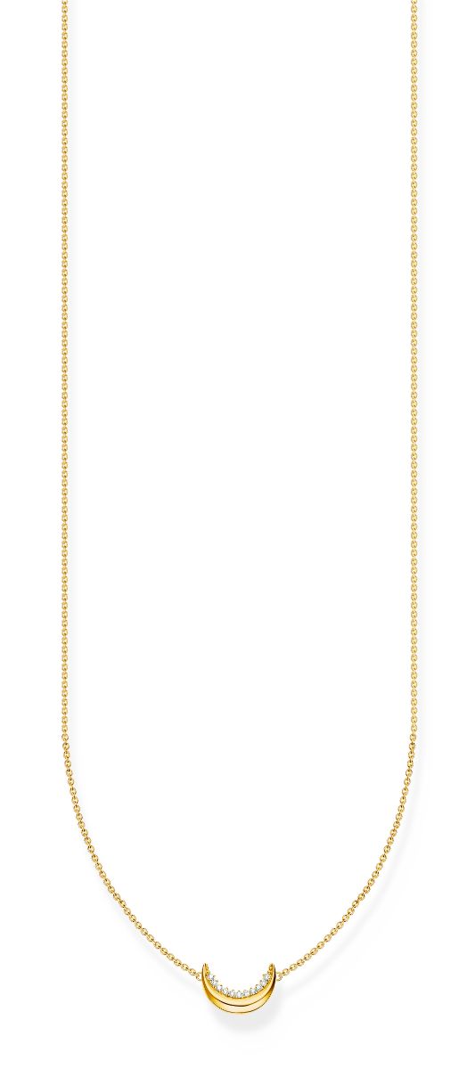 Thomas Sabo True Romance gold-plated pendant Moon Romance necklace KE2299-414-14-L45V