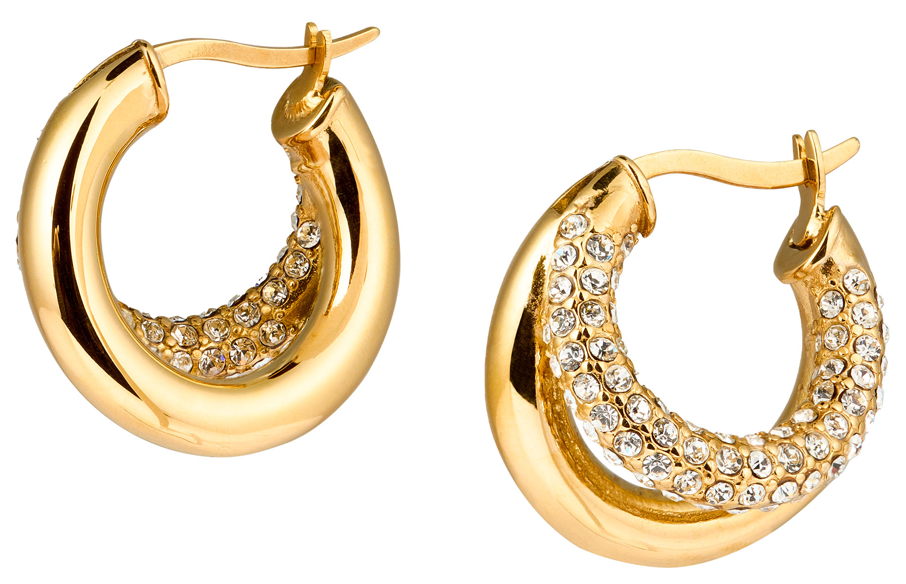 Mockberg x Kenza Raya golden hoop earrings MB1759