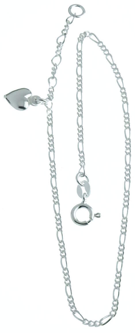 Figaro ankle Bracelet 925 Sterling Silver NK8/25